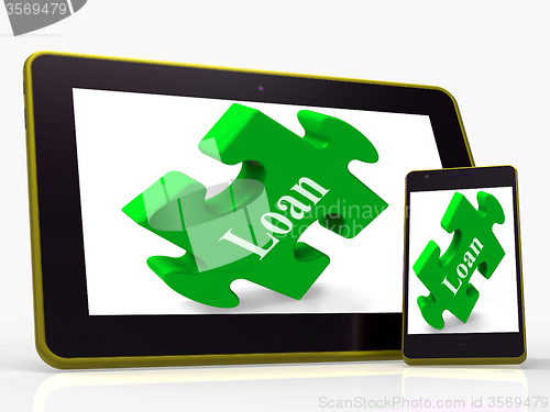 Image of Loan Smartphone Means Finance Credit Or Mortgage