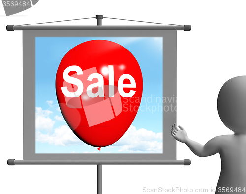 Image of Sale Sign Shows Discount and Offers in Selling