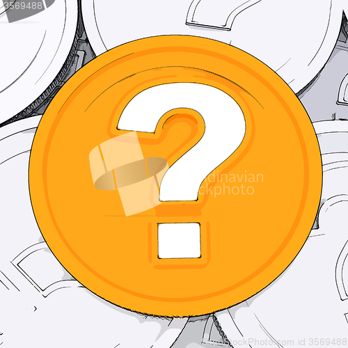 Image of Question Mark Coin Means Wondering About Money