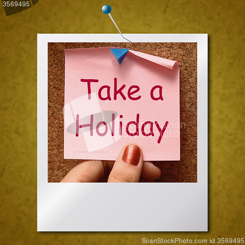 Image of Take A Holiday Photo Means Time For Vacation