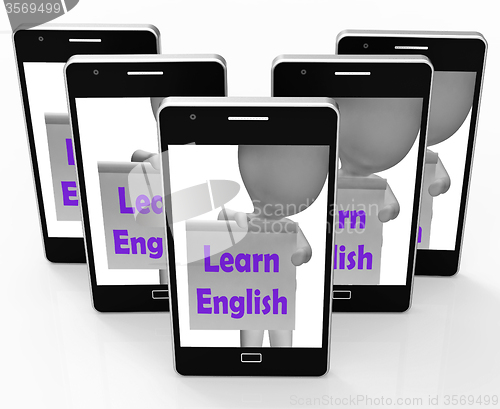 Image of Learn English Sign Shows ESOL Or Second Language