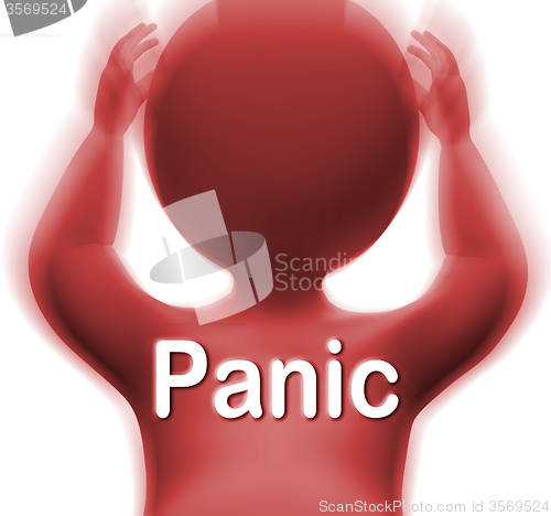 Image of Panic Man Means Fear Worry Or Distress