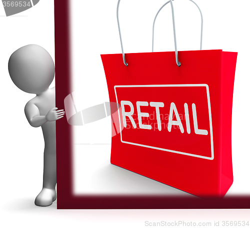 Image of Retail Shopping Sign Shows Buying Selling Merchandise Sales