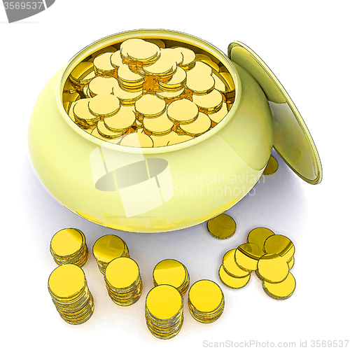 Image of Pot Of Gold Means Money Or Lucky