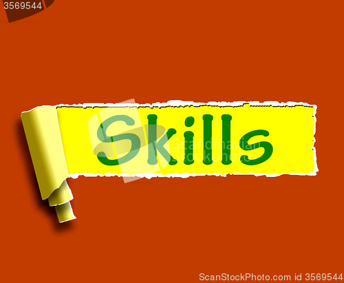 Image of Skills Word Shows Training And Learning On Web