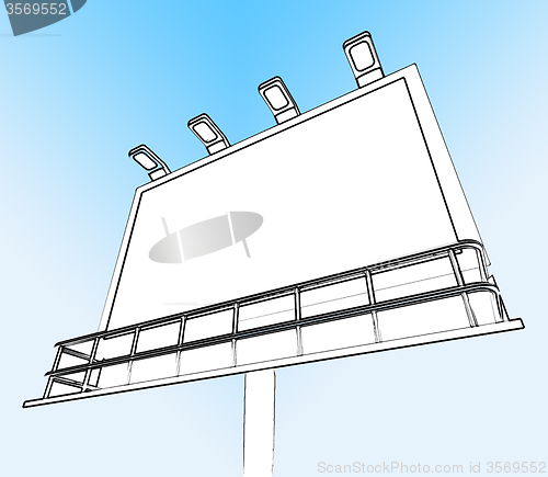 Image of Blank Billboard Copy space Shows Advertising Space