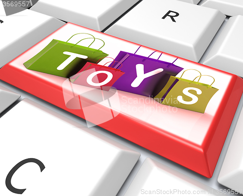 Image of Toys Bags Key Shows Retail Shopping and Buying