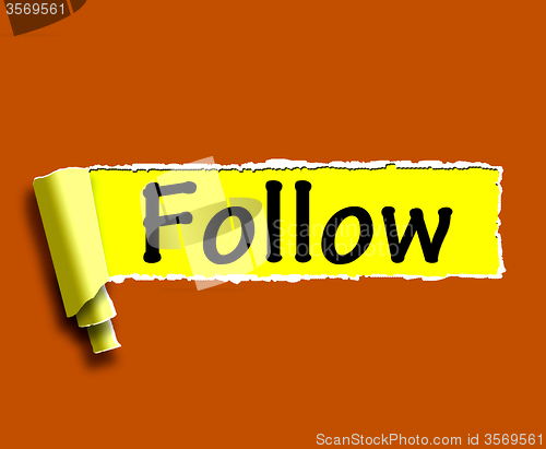 Image of Follow Word Means Following On Social Media For Updates