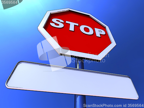 Image of Stop Sign With Blank Copy space For Message