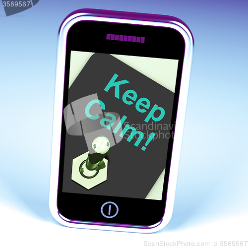 Image of Keep Calm Switch Shows Keeping Calmness Tranquil And Relaxed