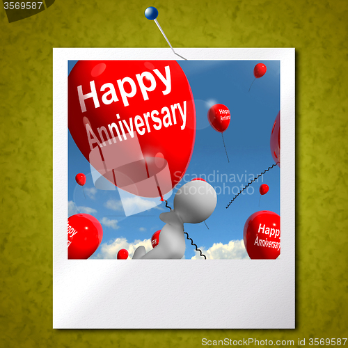 Image of Happy Anniversary Photo Shows Cheerful Festivities and Parties