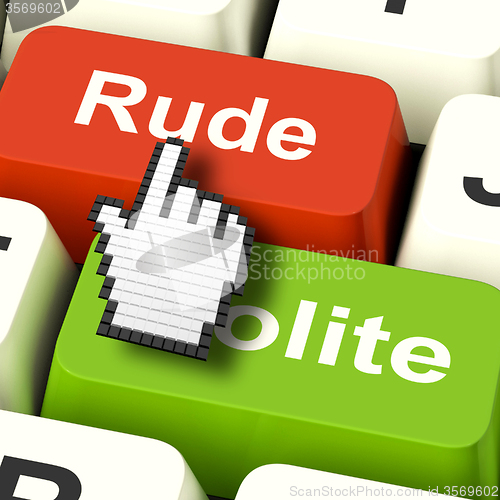 Image of Rude Impolite Computer Means Insolence Bad Manners