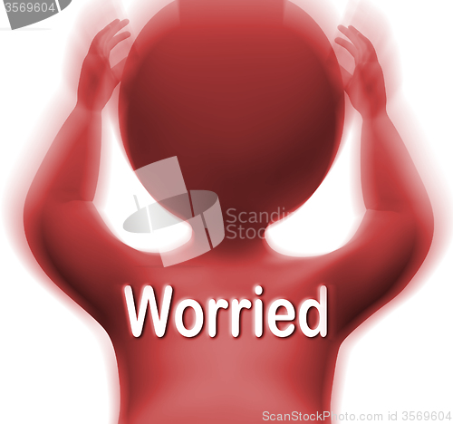 Image of Worried Man Means Anxious Fearful Or Concerned