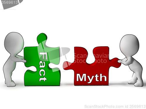 Image of Fact Myth Puzzle Shows Fact Or Mythology