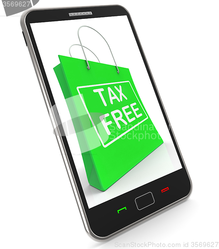 Image of Tax Free Shopping Phone Shows No Duty Taxation