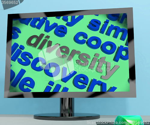 Image of Diversity Word Screen Means Cultural And Ethnic Differences