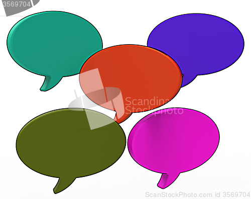 Image of Blank Speech Balloon Shows Copy space For Thought Chat Or Idea