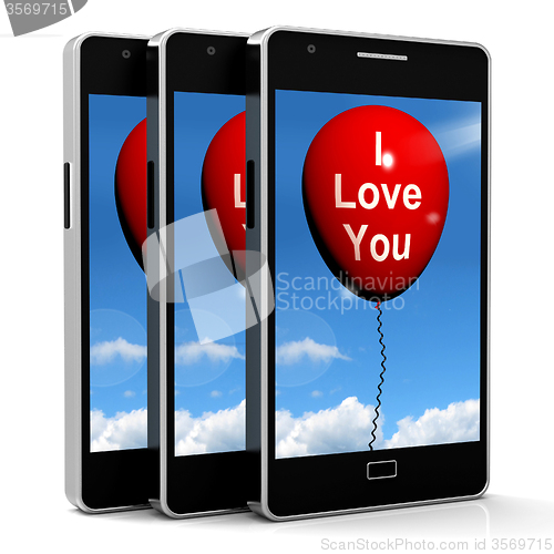 Image of I Love You Balloon Represents Lovers and Couples