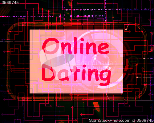 Image of Online Dating  On Screen Shows Romancing And Web Love