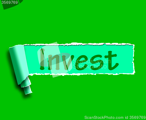 Image of Invest Word Shows Internet Investment And Returns