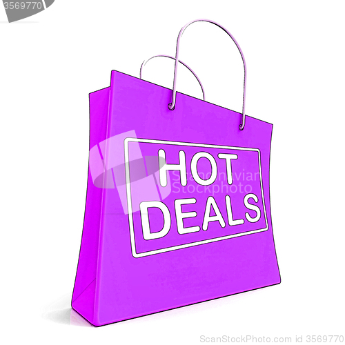 Image of Hot Deals On Shopping Bags Shows Bargains Sale And Saving