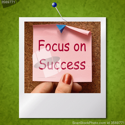 Image of Focus On Success Photo Shows Achieving Goals