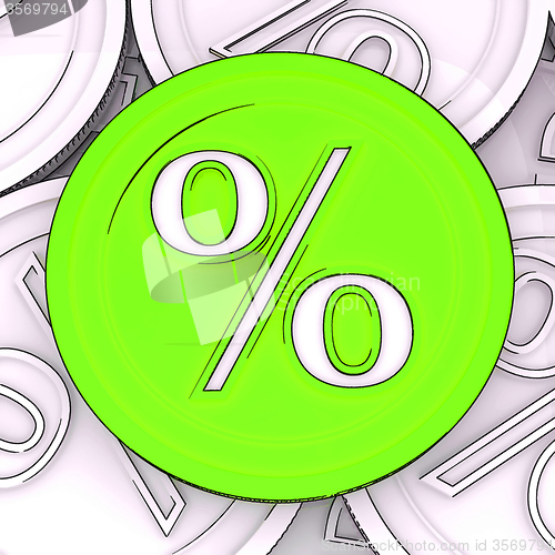 Image of Percentage Sign Coin Meaning Interest Rates