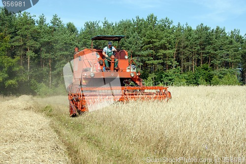 Image of combine harvester