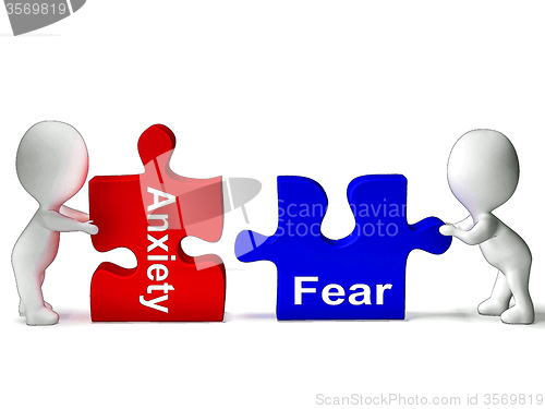 Image of Anxiety Fear Puzzle Means Anxious Or Afraid