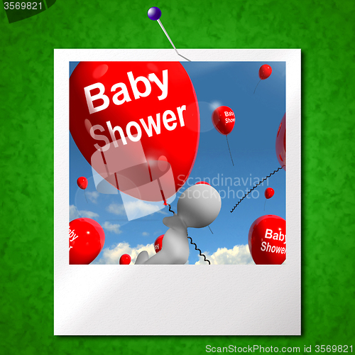 Image of Baby Shower Balloons Photo Shows Cheerful Parties and Festivitie