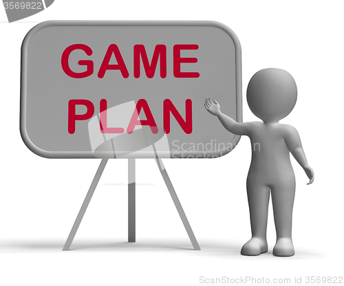 Image of Game Plan Whiteboard Means Scheme Approach Or Planning