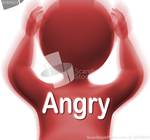 Image of Angry Man Means Mad Outraged Or Furious
