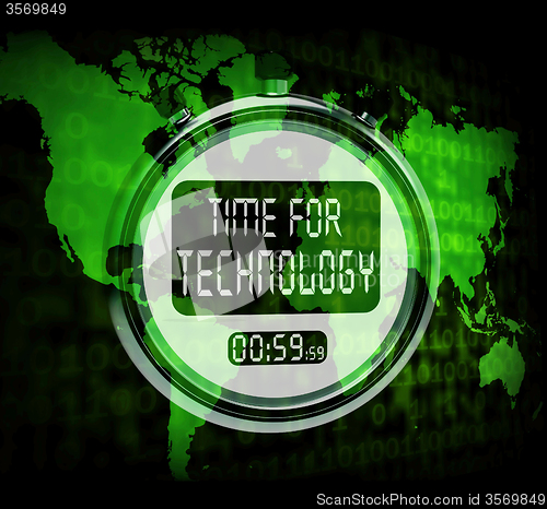 Image of Technology Watch Touch Screen Shows Innovation Improvement Or Hi