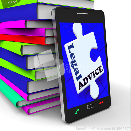 Image of Legal Advice Smartphone Means Lawyer Assistance Internet