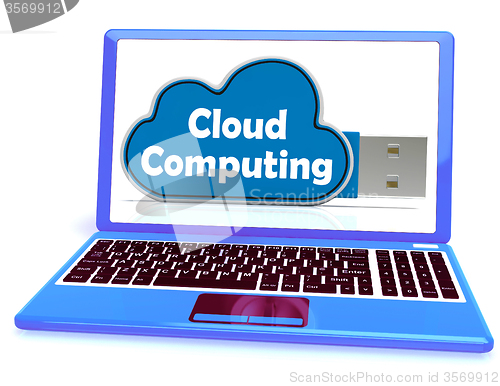 Image of Cloud Computing Memory Means Computer Networks And Servers