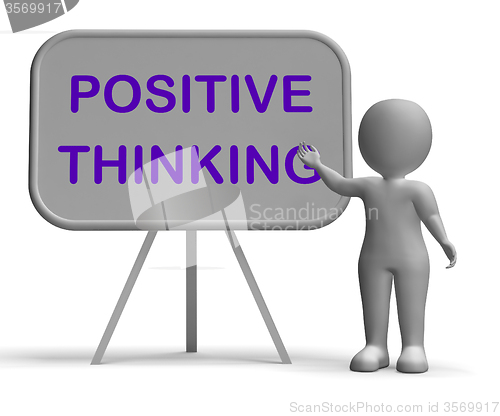 Image of Positive Thinking Whiteboard Means Optimism Hopefulness Or Good 