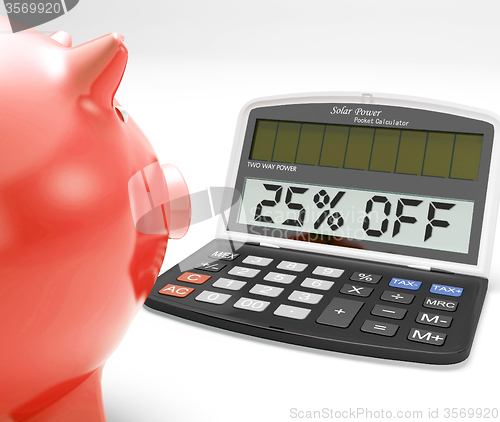 Image of Twenty-Five Percent Off Calculator Means Savings