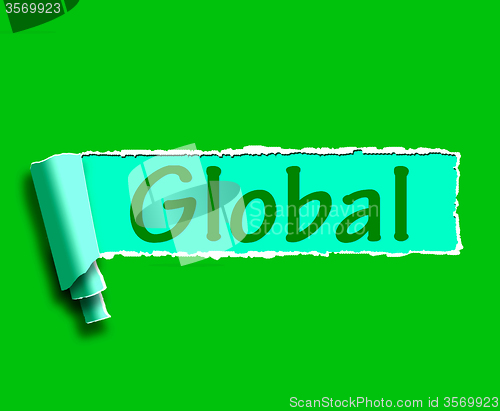 Image of Global Word Shows Worldwide Or Across The Globe