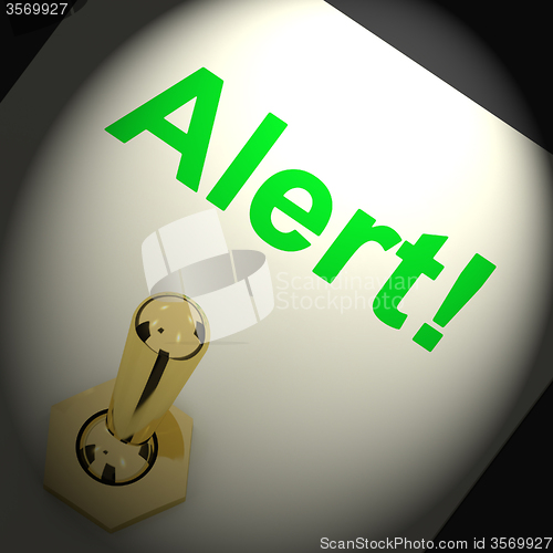 Image of Alert! Switch Shows Danger Warning And Beware