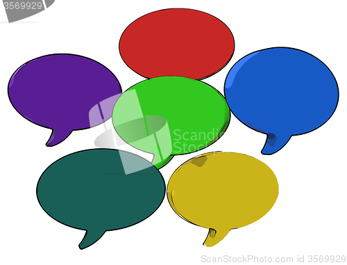 Image of Blank Speech Balloon Shows Copy space For Thought Chat Or Idea