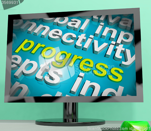 Image of Progress Word Cloud Means Maturity Growth  And Improvement