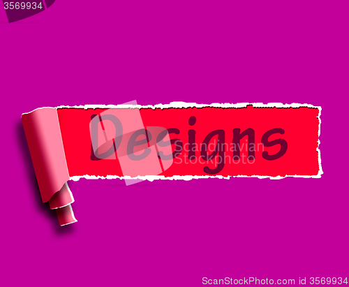 Image of Designs Word Means Web Designing And Planning