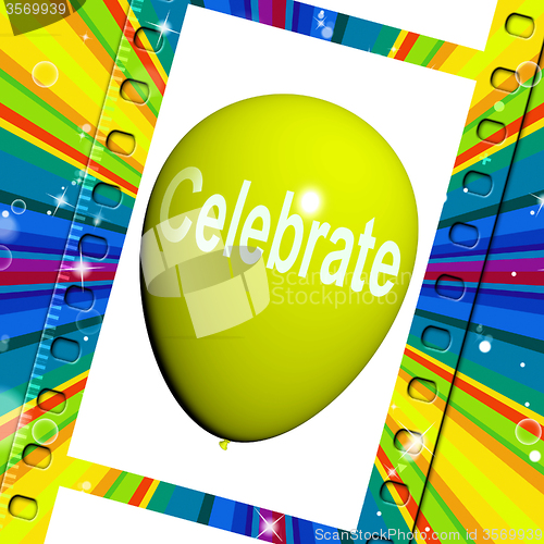 Image of Celebrate Balloon Means Events Parties and Celebration