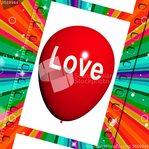 Image of Love Balloon Shows Fondness and Affectionate Feeling
