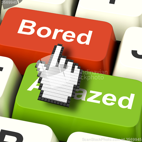 Image of Bored Boring Computer Shows Boredom Or Amaze Reaction