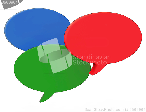Image of Blank Speech Balloons Shows Copyspace For Thought Chat Or Idea