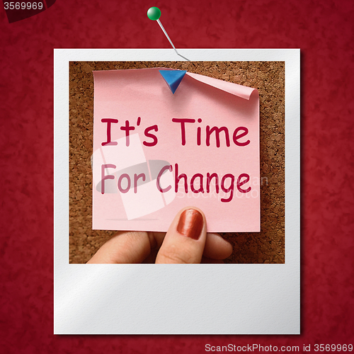 Image of Its Time For Change Photo Means Revise Reset Or Transform