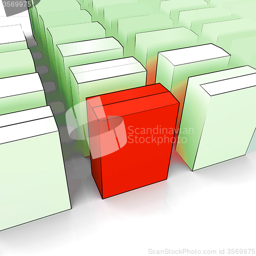 Image of Blank Box Copy space Means Stand Out Leader Or Individual