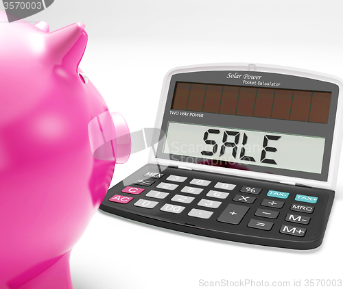 Image of Sale Calculator Shows Price Reduction Or Discounts