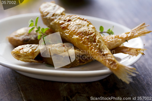 Image of fried small fish